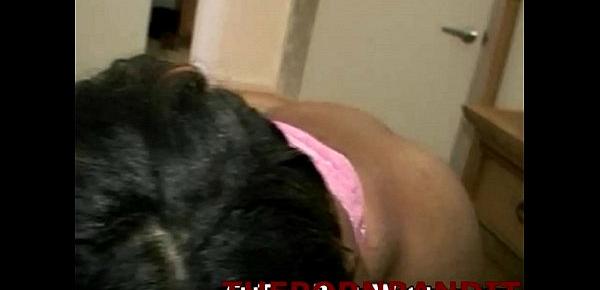  Big booty black teen does her first porn shoot